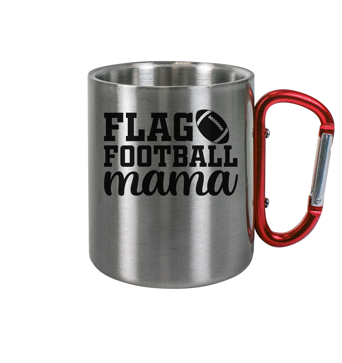 Flag Football Mama - Edelstahl Tasse - Amfoo Shop