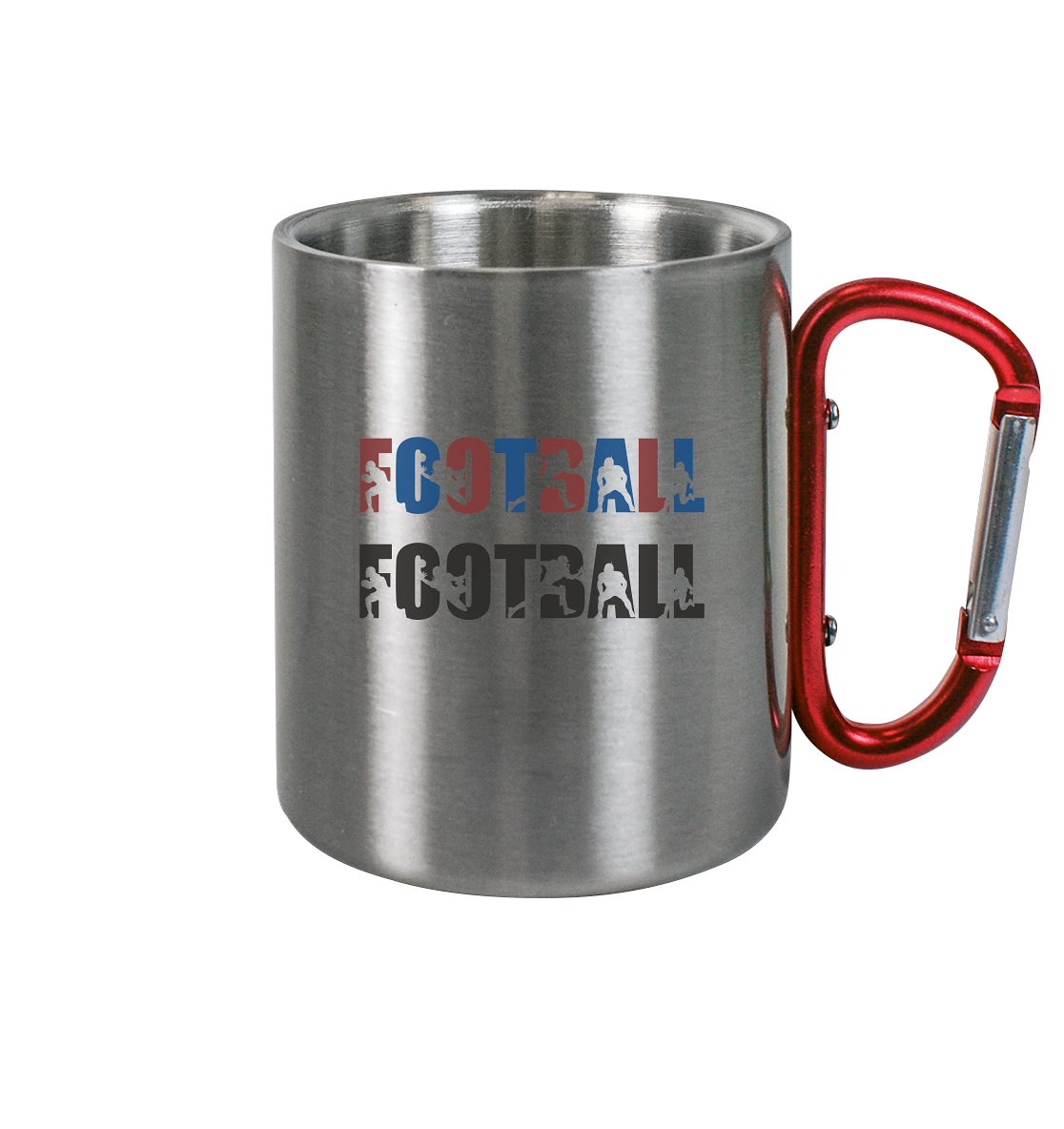 Football Silhouette - Edelstahl Tasse - Amfoo Shop