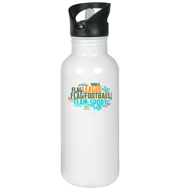 Flag Football Word Bubble - Edelstahl-Trinkflasche - Amfoo Shop