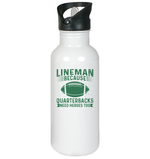 Lineman Heroes Green - Edelstahl-Trinkflasche - Amfoo Shop