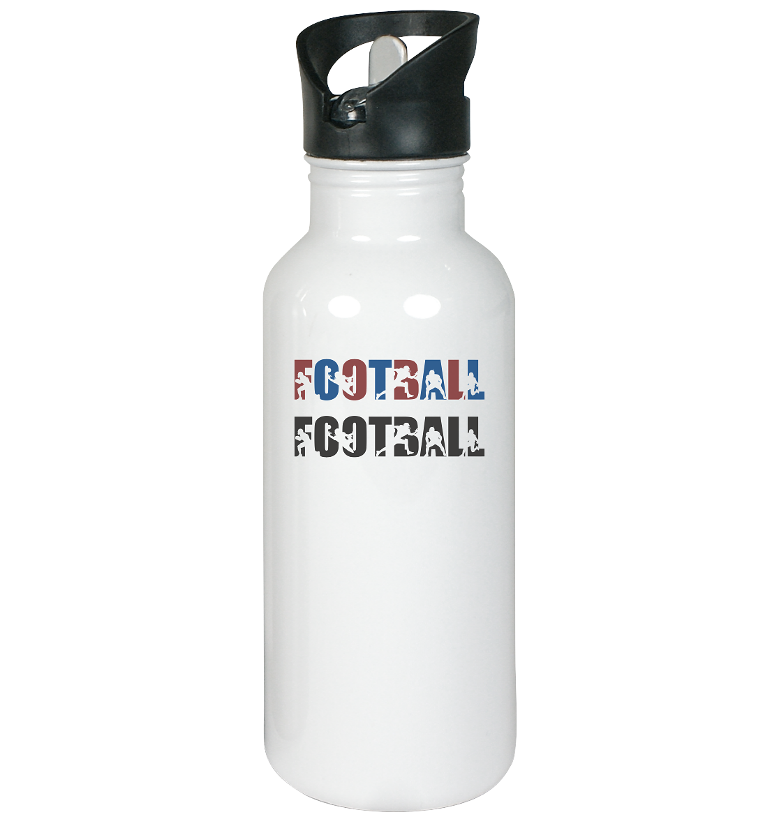 Football Silhouette - Edelstahl-Trinkflasche - Amfoo Shop