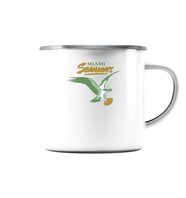 Miami Seahawks - Emaille Tasse (Silber) - Amfoo Shop