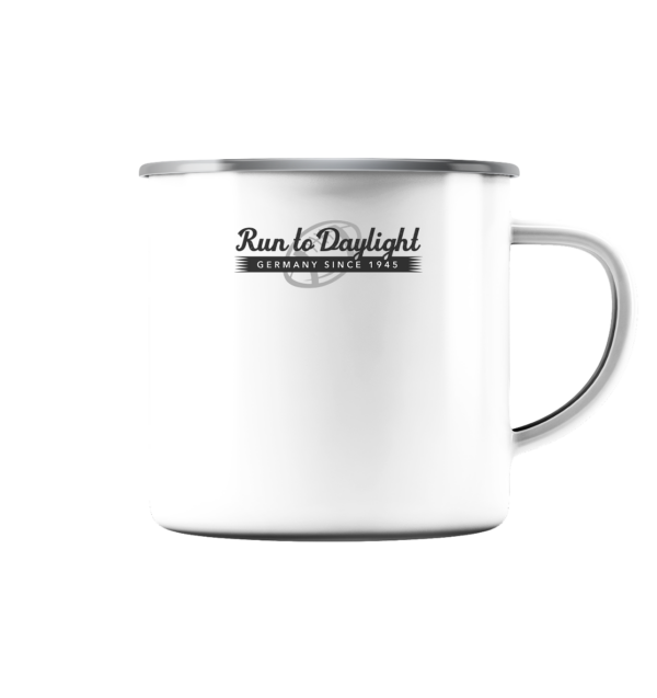 Run to Daylight - Emaille Tasse (Silber) - Amfoo Shop