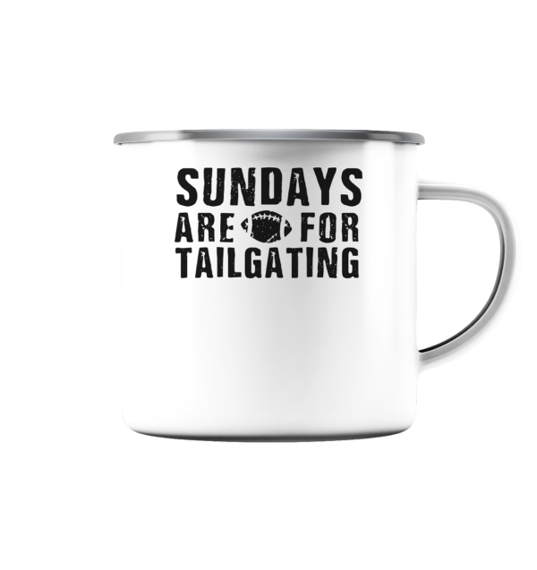 Sundays are for Tailgating - Emaille Tasse (Silber) - Amfoo Shop