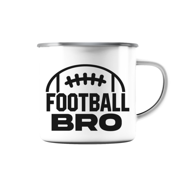 Football Bro - Emaille Tasse (Silber) - Amfoo Shop