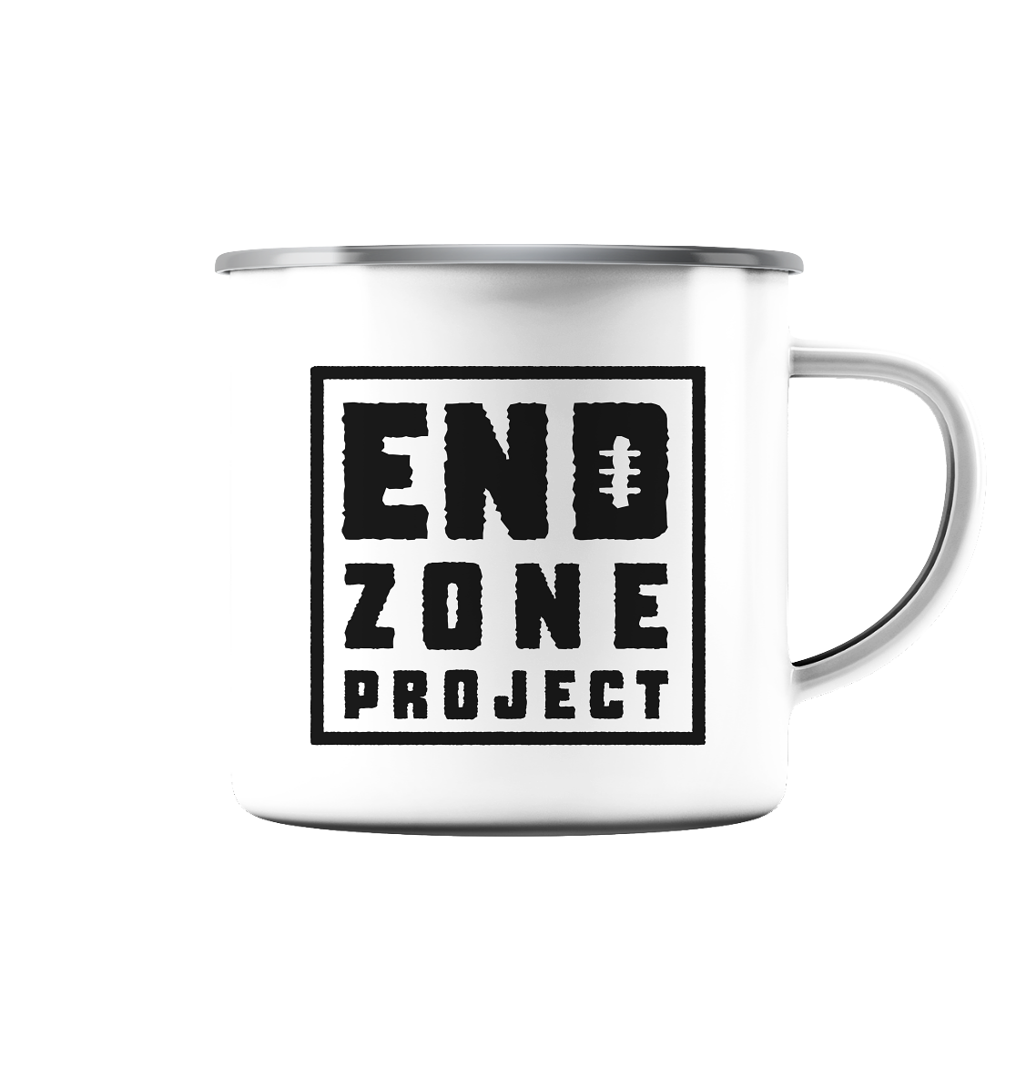 Endzone Project II - Emaille Tasse (Silber) - Amfoo Shop