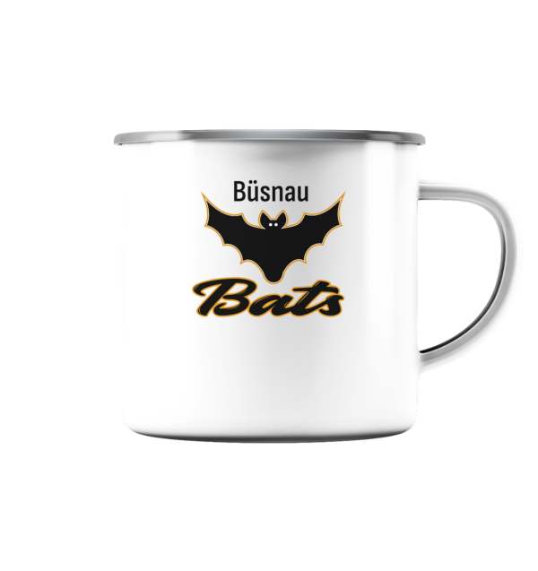 Büsnau Bats - Emaille Tasse (Silber) - Amfoo Shop