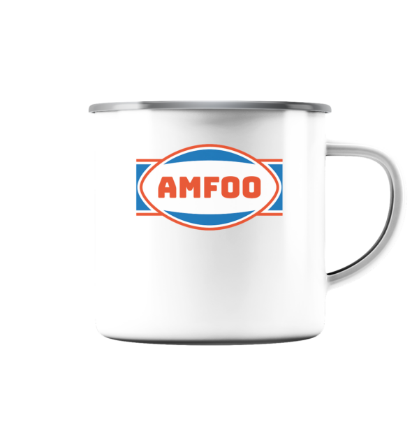 AMFOO Collection - Emaille Tasse (Silber) - Amfoo Shop