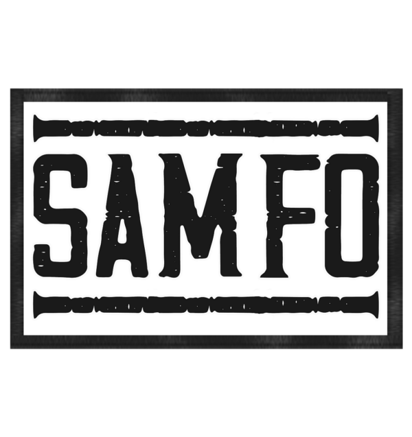 SAMFO black - Fußmatte 60x40cm - Amfoo Shop