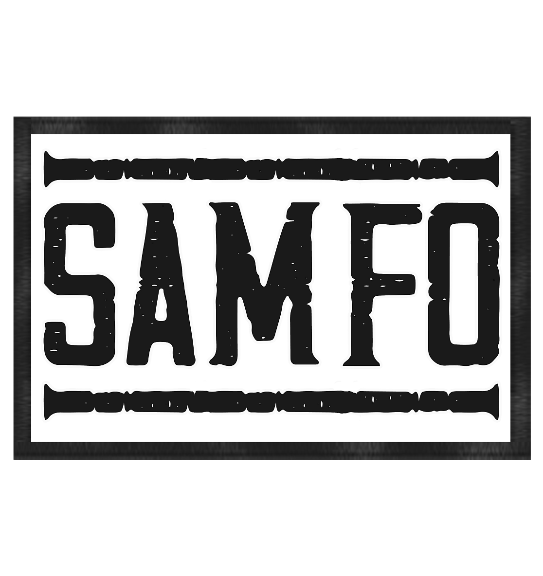 SAMFO black - Fußmatte 60x40cm - Amfoo Shop