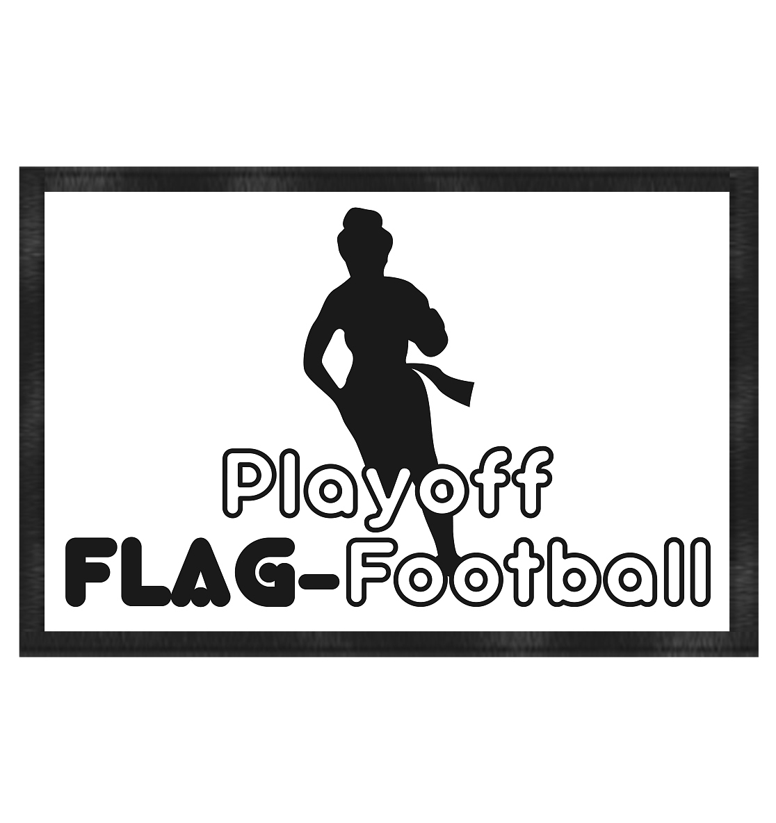 Playoff Flag Football Women black - Fußmatte 60x40cm - Amfoo Shop