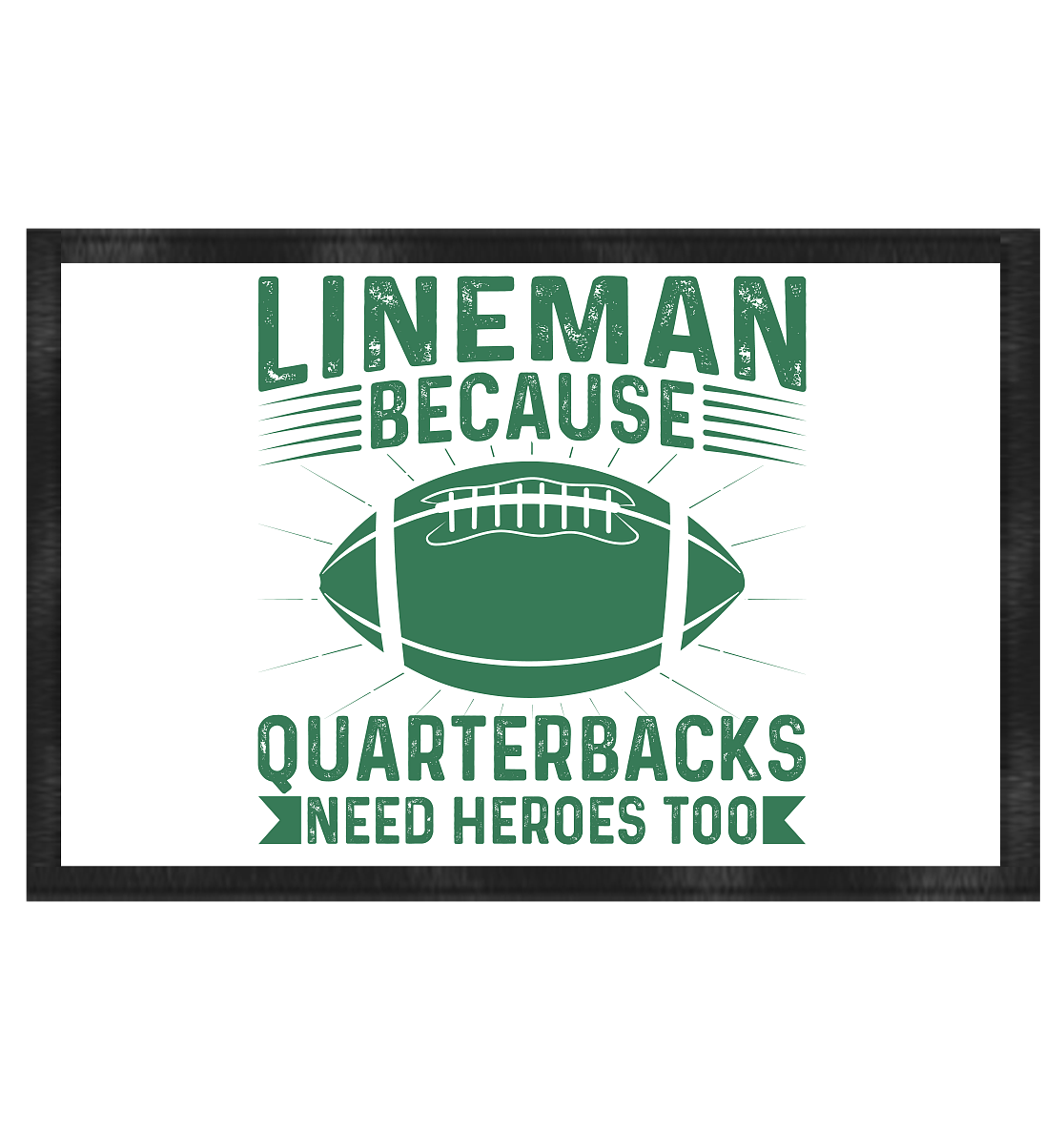 Lineman Heroes Green - Fußmatte 60x40cm - Amfoo Shop