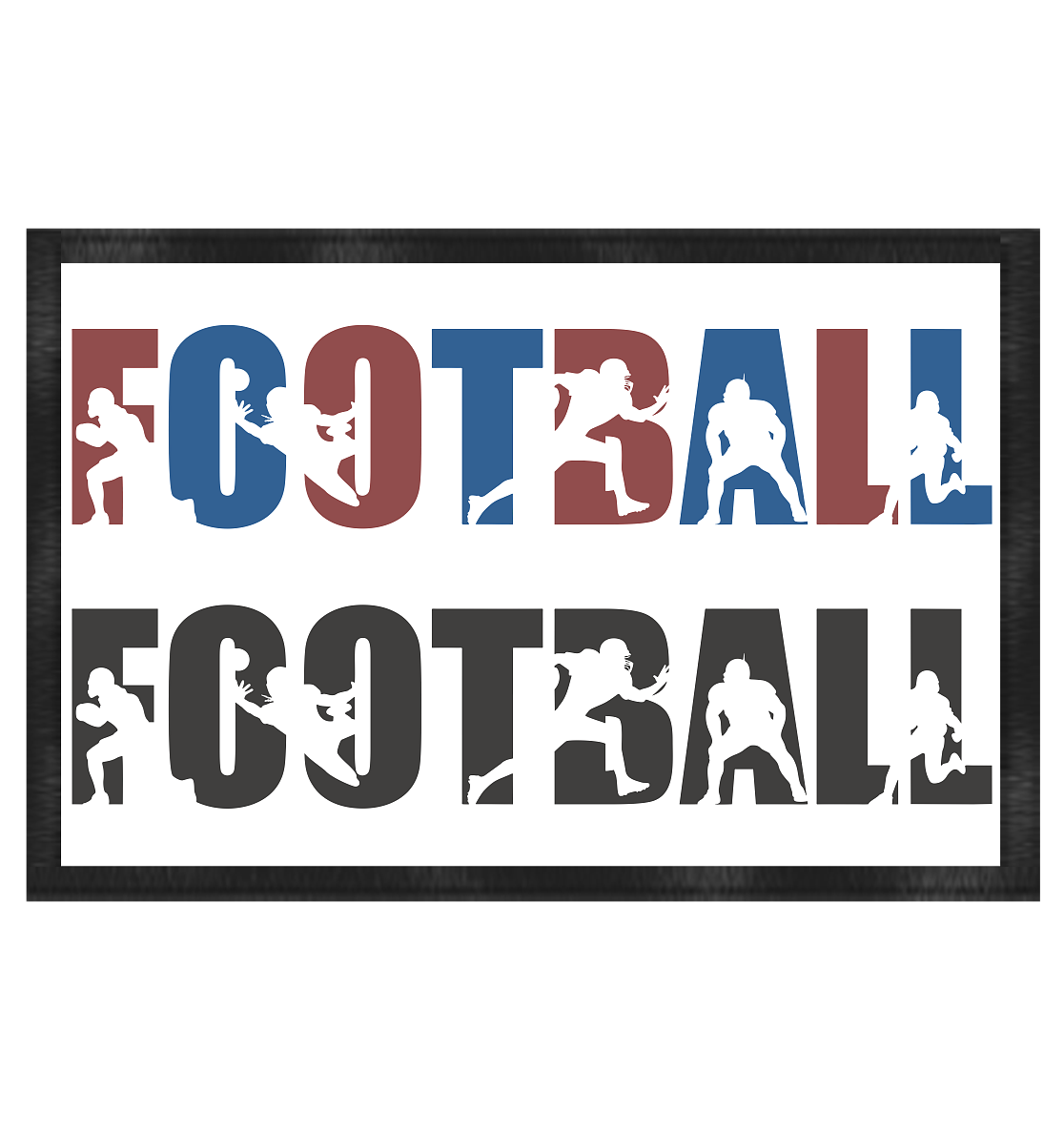 Football Silhouette - Fußmatte 60x40cm - Amfoo Shop