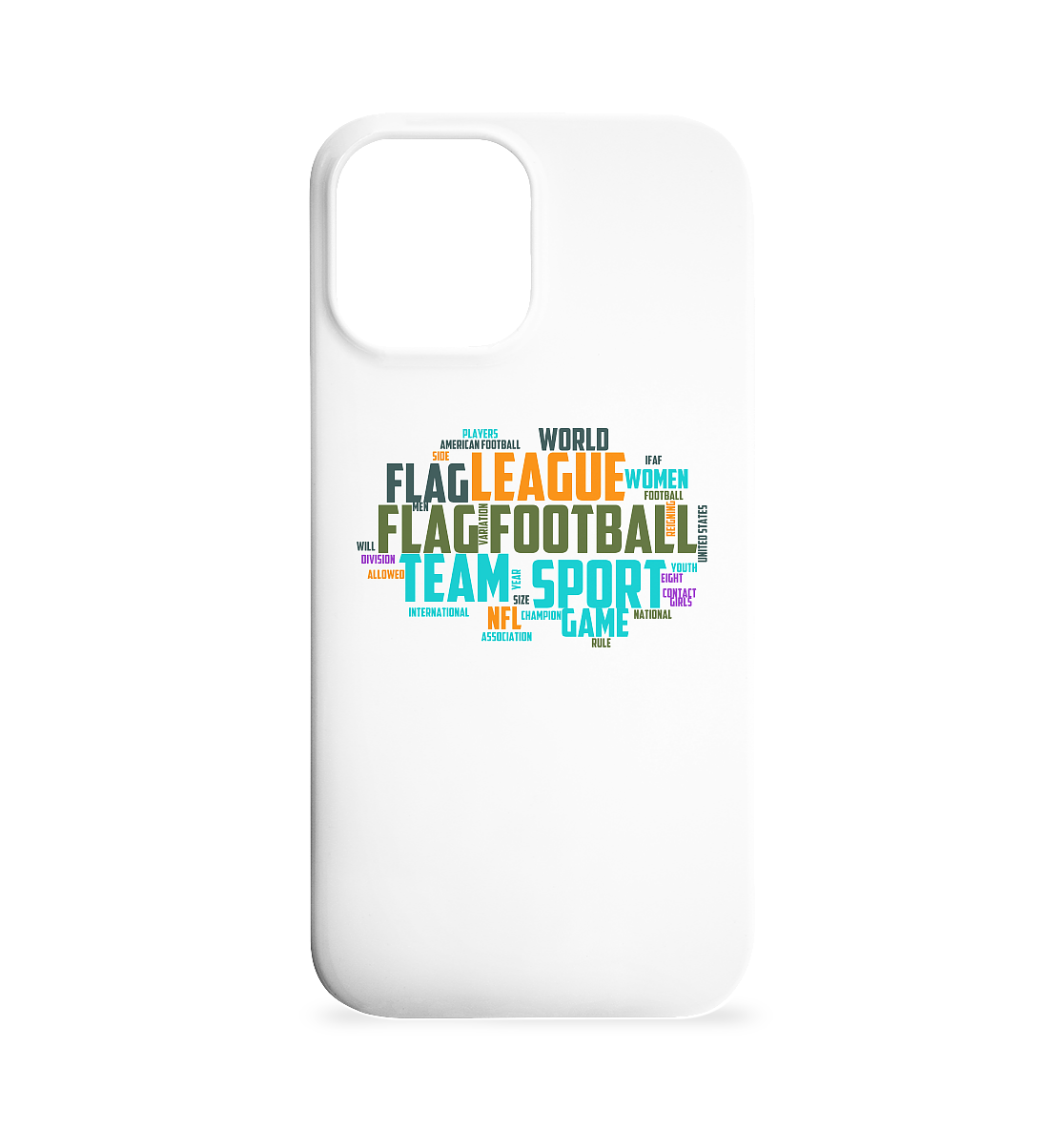 Flag Football Word Bubble - Iphone 12 Max Handyhülle - Amfoo Shop