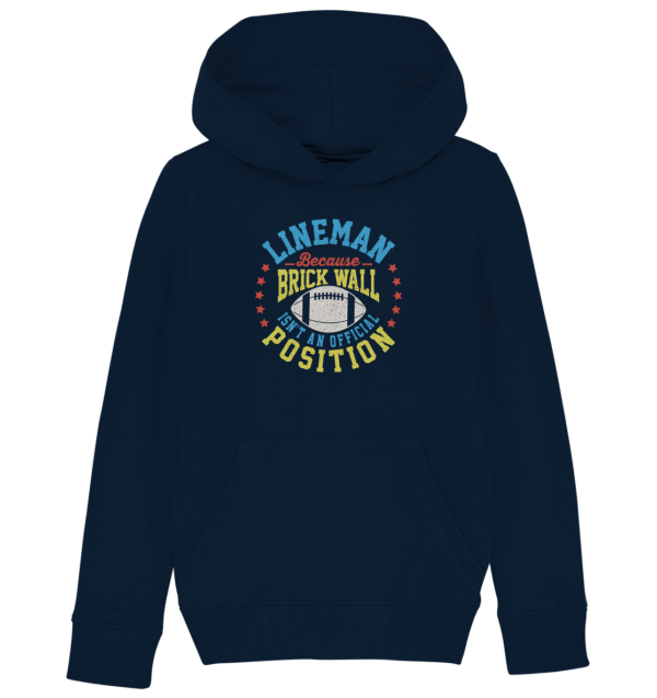 Lineman Brick Wall - Kids Organic Hoodie - Amfoo Shop