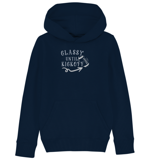 Glassy until Kick Off - Kids Organic Hoodie - Amfoo Shop