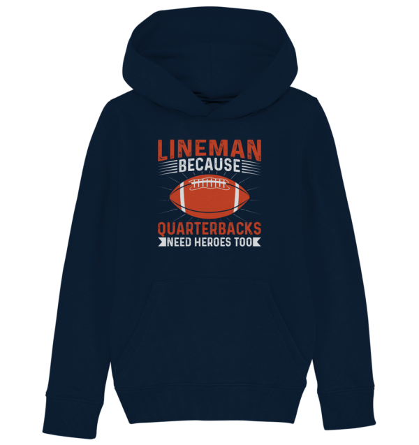 Lineman Quarterback Heroes - Kids Organic Hoodie - Amfoo Shop