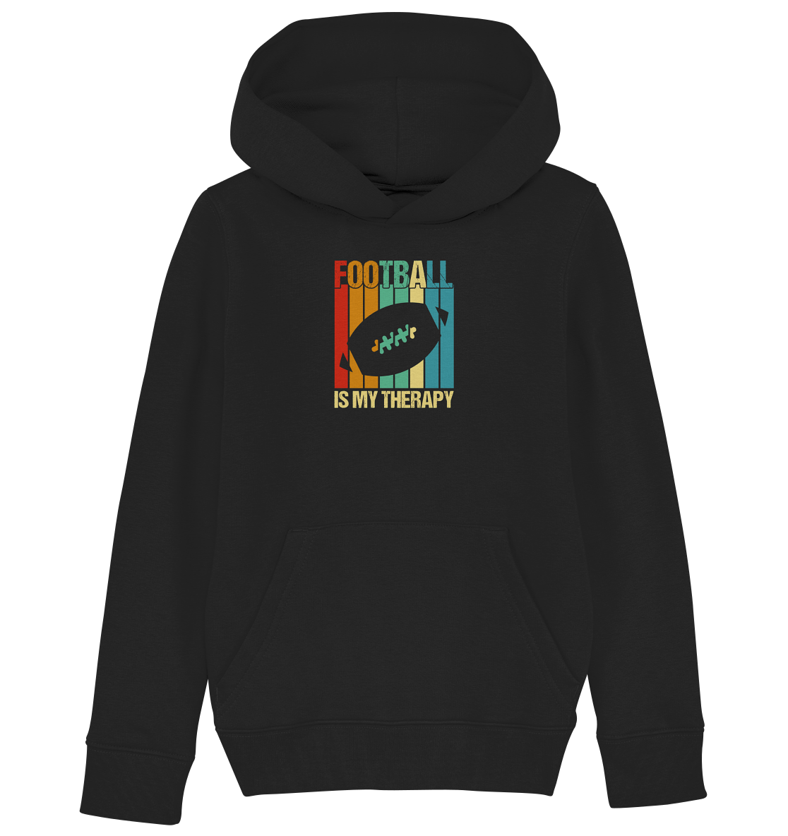 Football is my Therapy - Kids Organic Hoodie - Amfoo Shop