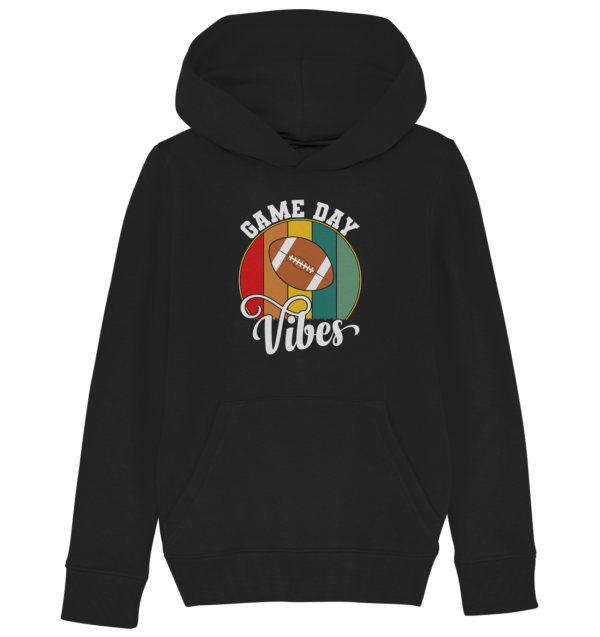 Game Day Vibes White - Kids Organic Hoodie - Amfoo Shop