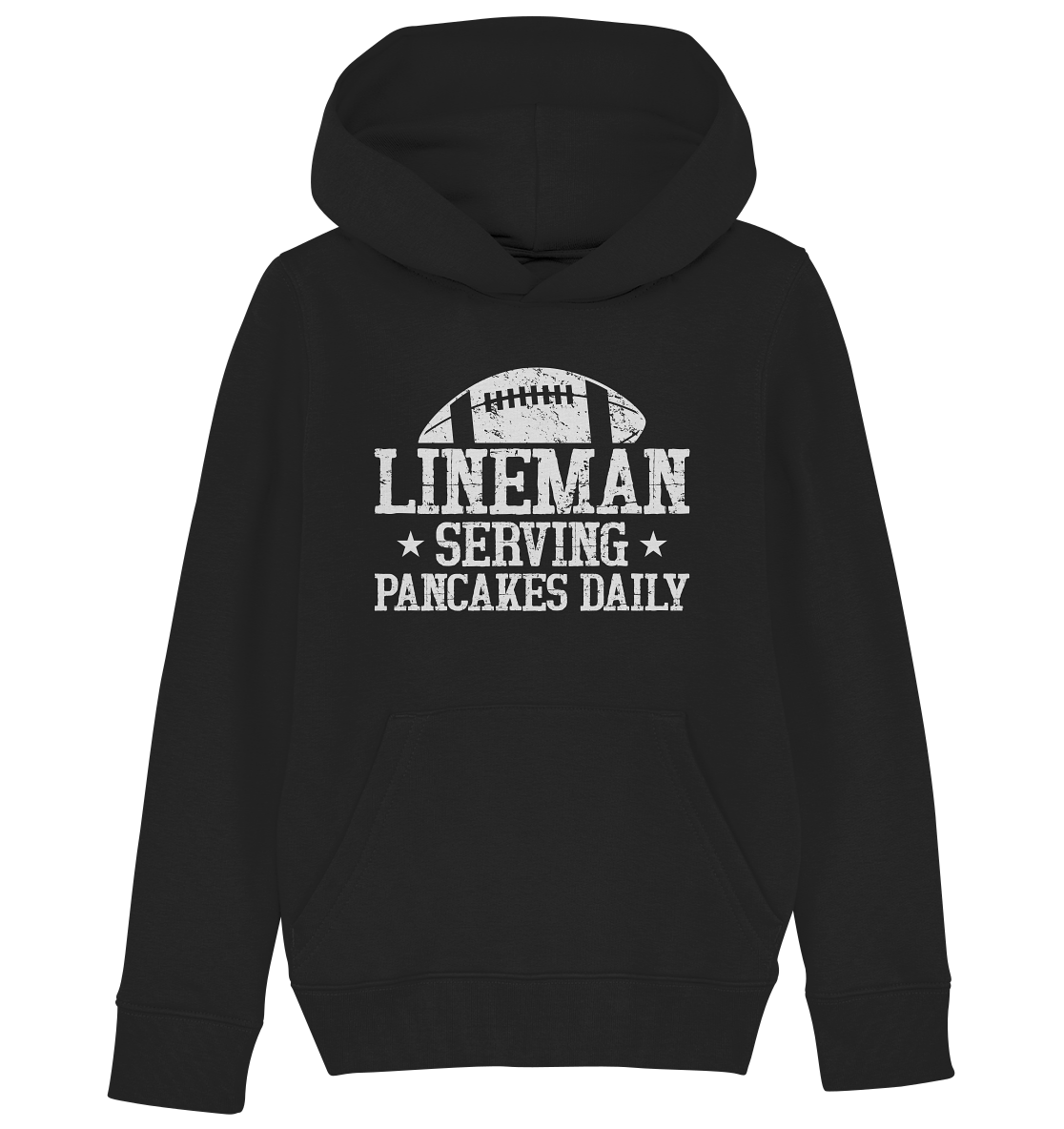 Lineman Serving Pancakes - Kids Organic Hoodie - Amfoo Shop