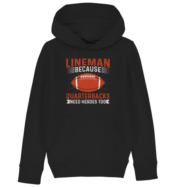 Lineman Quarterback Heroes - Kids Organic Hoodie - Amfoo Shop