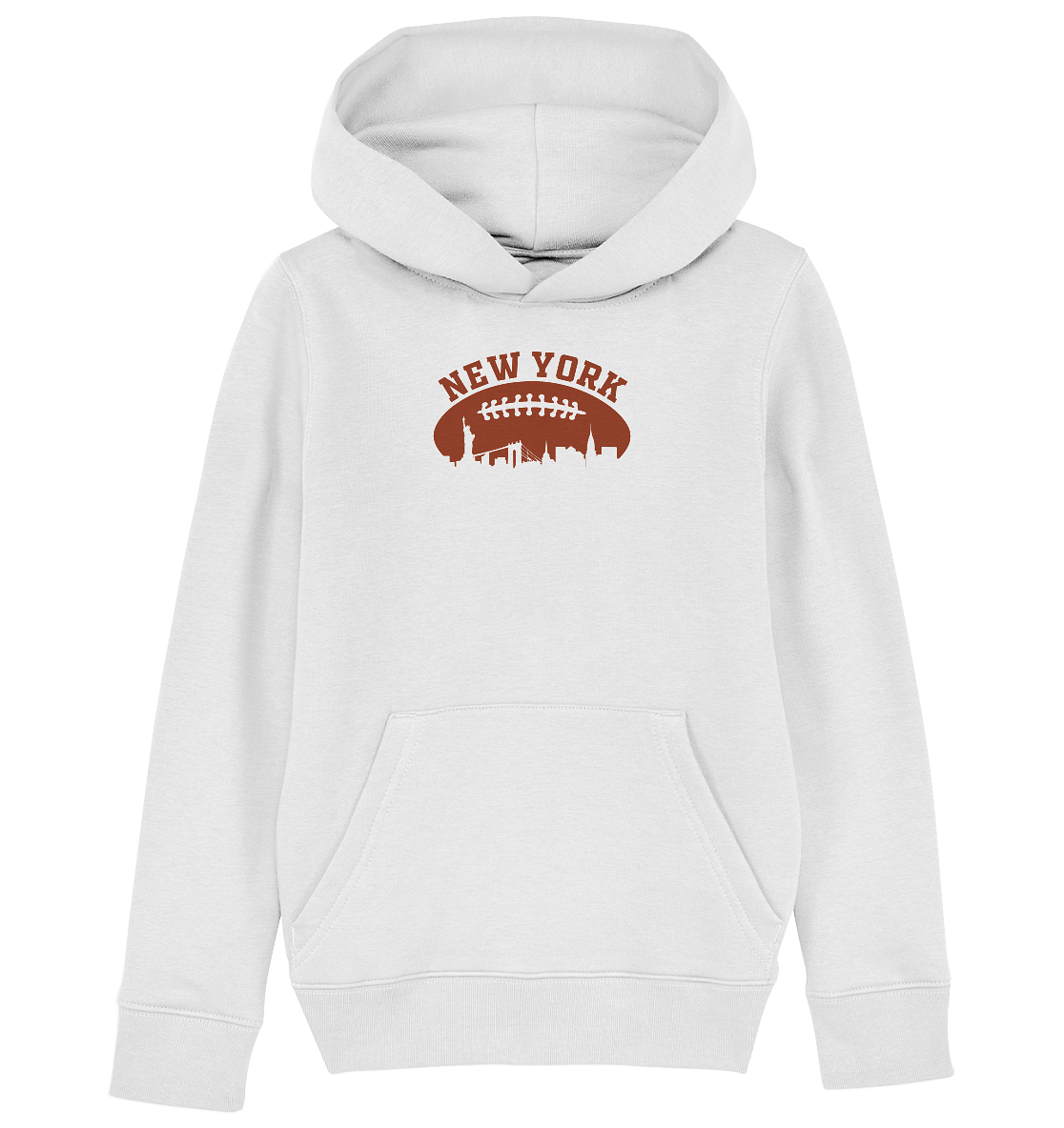 New York Football Silhoutte - Kids Organic Hoodie - Amfoo Shop