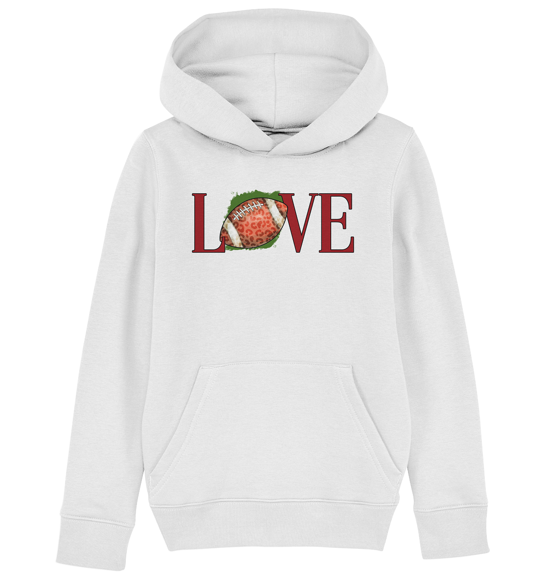 Football Love - Kids Organic Hoodie - Amfoo Shop