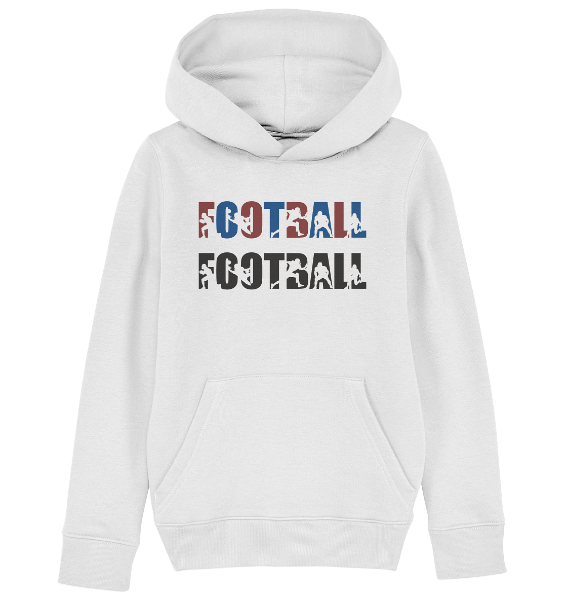 Football Silhouette - Kids Organic Hoodie - Amfoo Shop