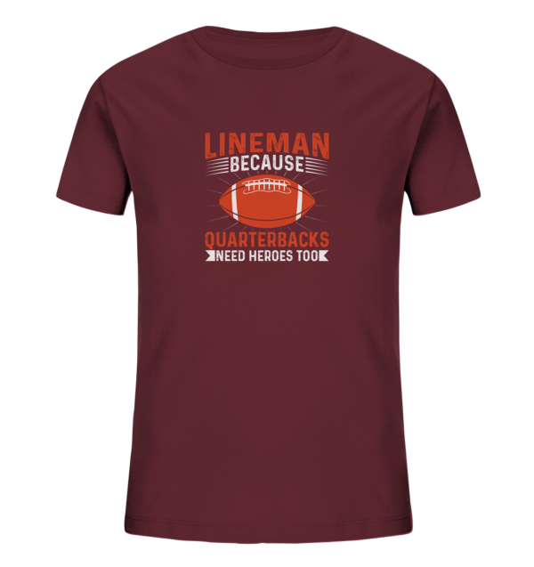 Lineman Quarterback Heroes - Kids Organic Shirt - Amfoo Shop