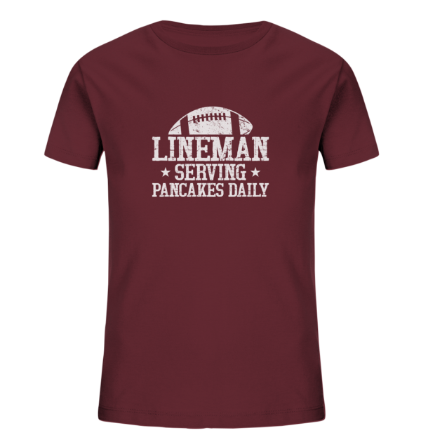 Lineman Serving Pancakes - Kids Organic Shirt - Amfoo Shop