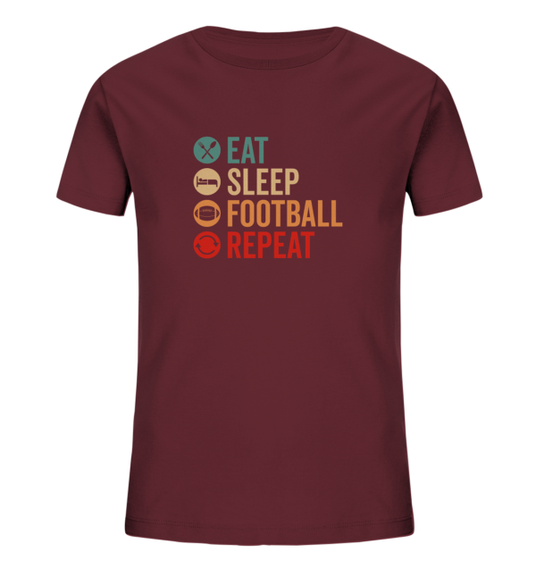 Eat Sleep Football Repeat - Kids Organic Shirt - Amfoo Shop