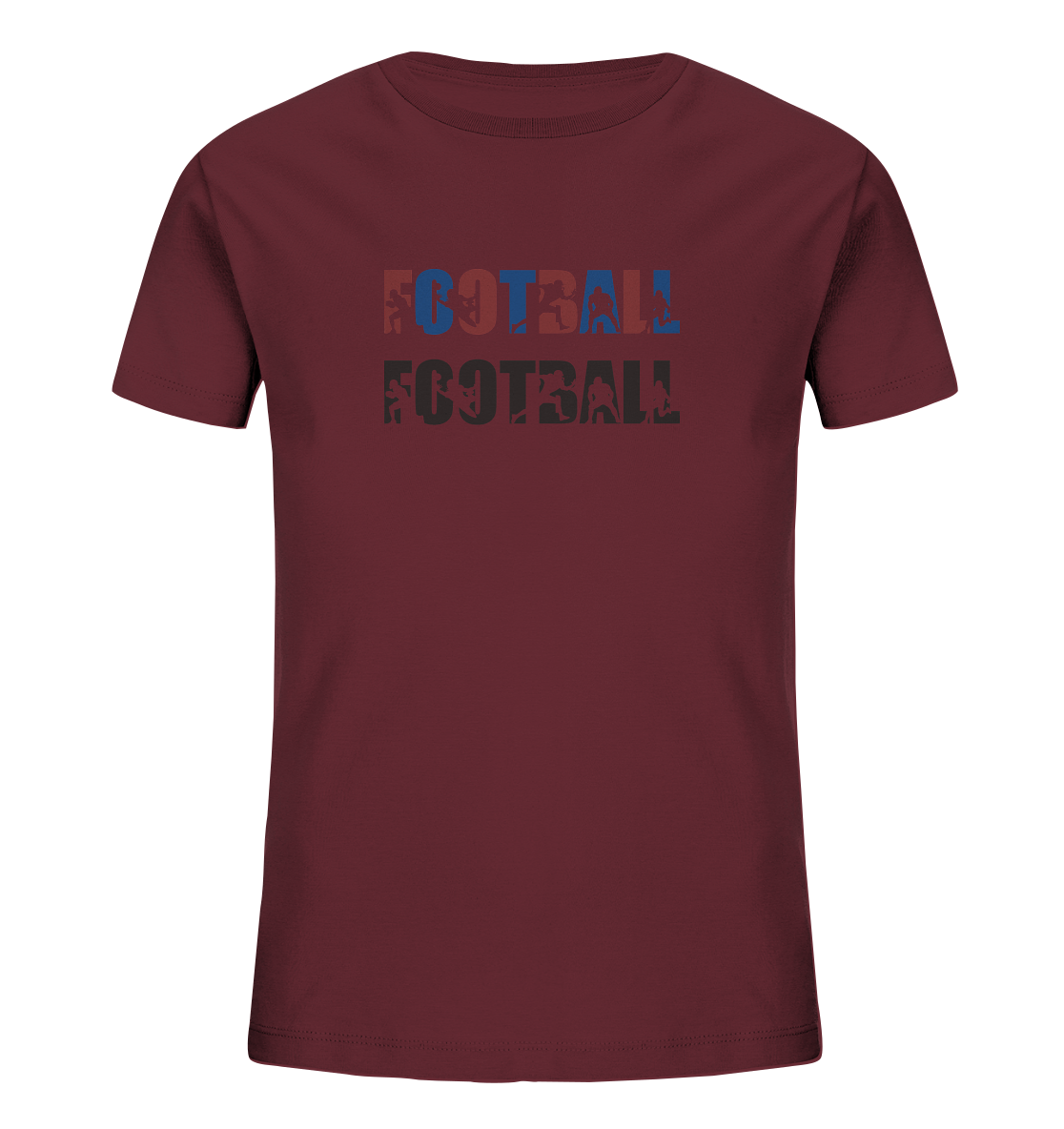 Football Silhouette - Kids Organic Shirt - Amfoo Shop