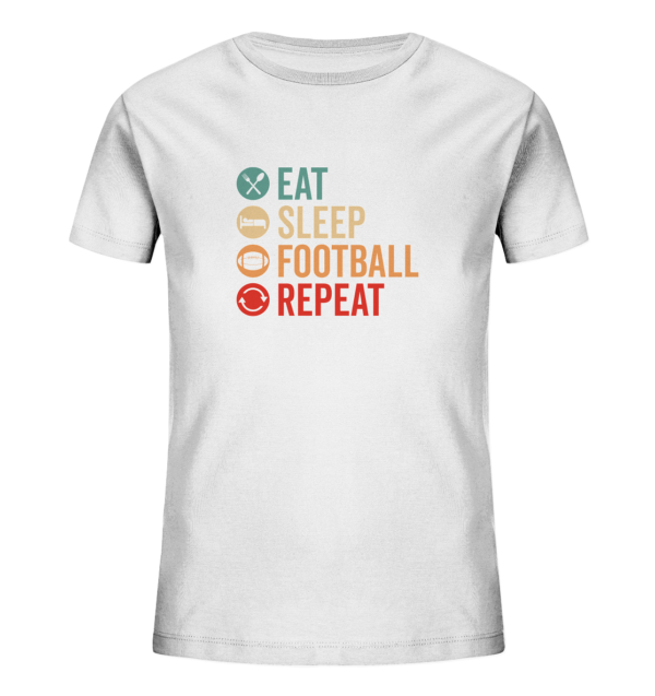 Eat Sleep Football Repeat - Kids Organic Shirt - Amfoo Shop