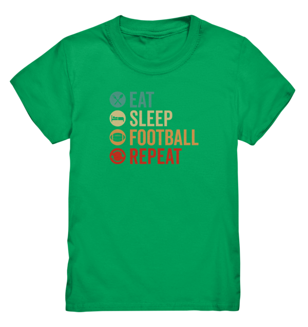 Eat Sleep Football Repeat - Kids Premium Shirt - Amfoo Shop