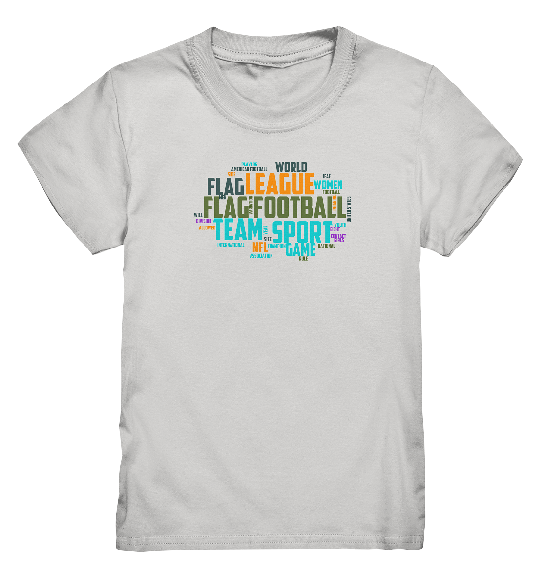 Flag Football Word Bubble - Kids Premium Shirt - Amfoo Shop