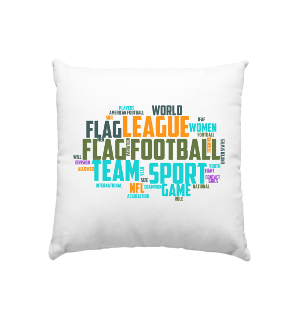 Flag Football Word Bubble - Kissen 40x40cm - Amfoo Shop