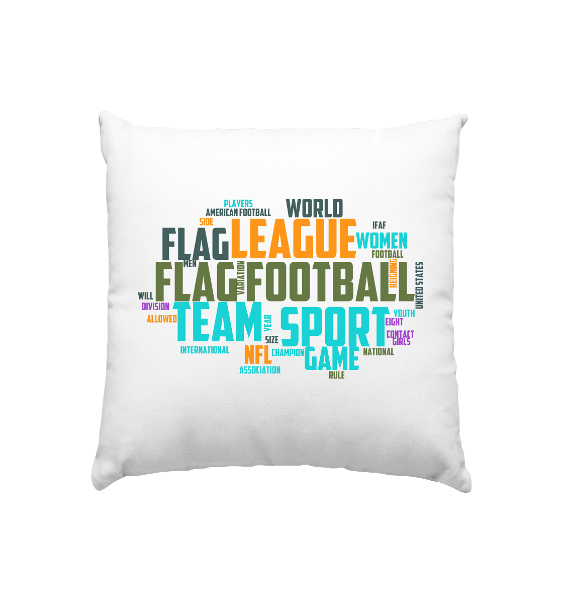 Flag Football Word Bubble - Kissen 40x40cm - Amfoo Shop