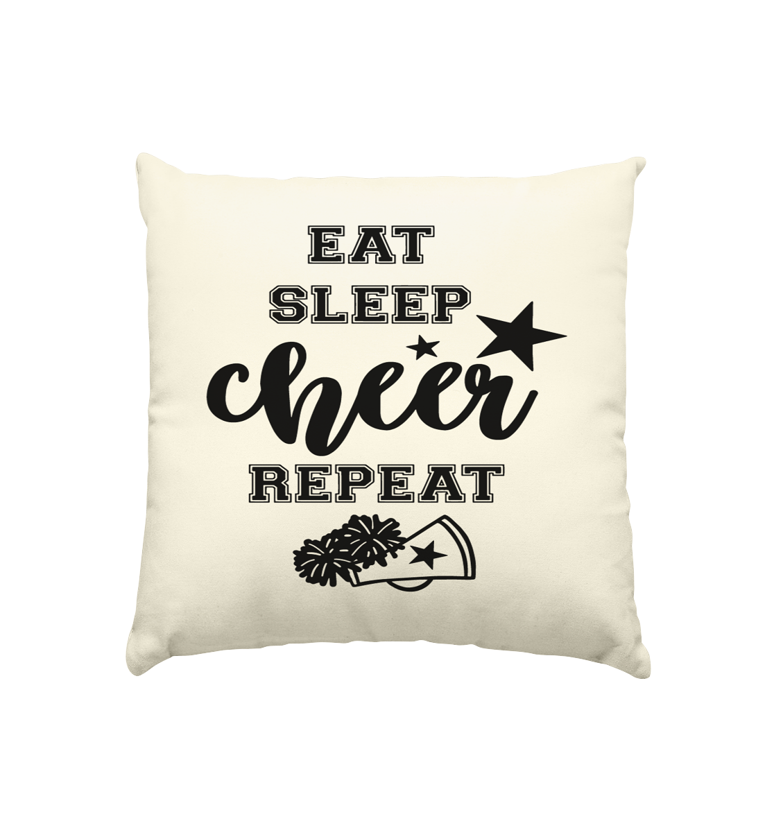 Eat Sleep Cheer Repeat - Kissen natur 40x40cm - Amfoo Shop