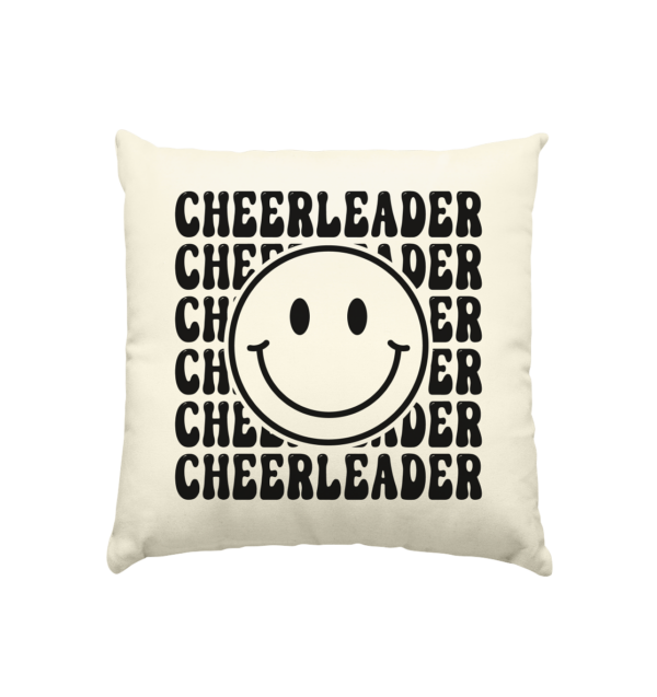 Cheerleader Smiley - Kissen natur 40x40cm - Amfoo Shop