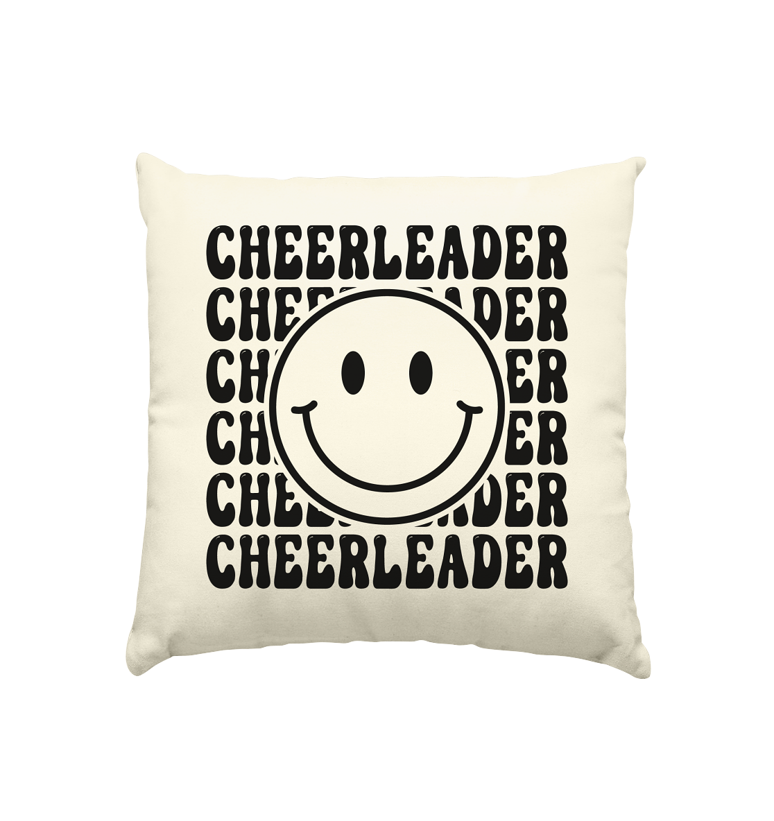 Cheerleader Smiley - Kissen natur 40x40cm - Amfoo Shop