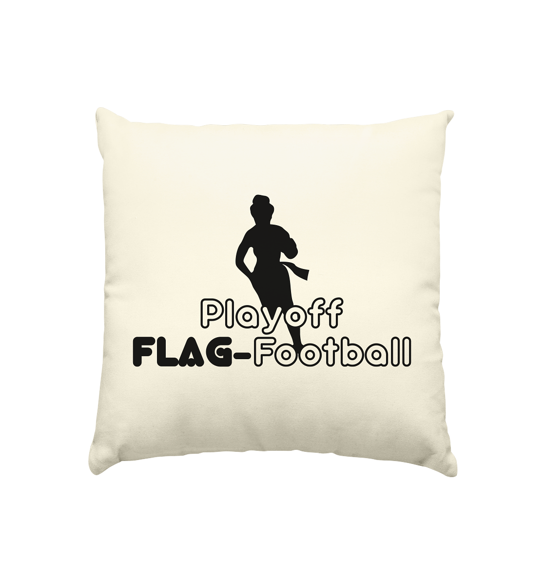 Playoff Flag Football Women black - Kissen natur 40x40cm - Amfoo Shop