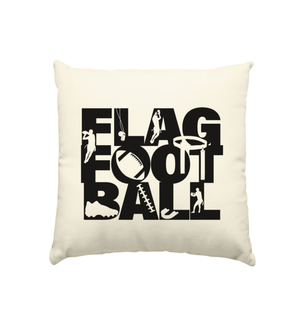 Flag Football - Kissen natur 40x40cm - Amfoo Shop