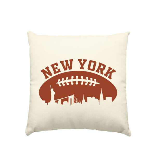 New York Football Silhoutte - Kissen natur 40x40cm - Amfoo Shop