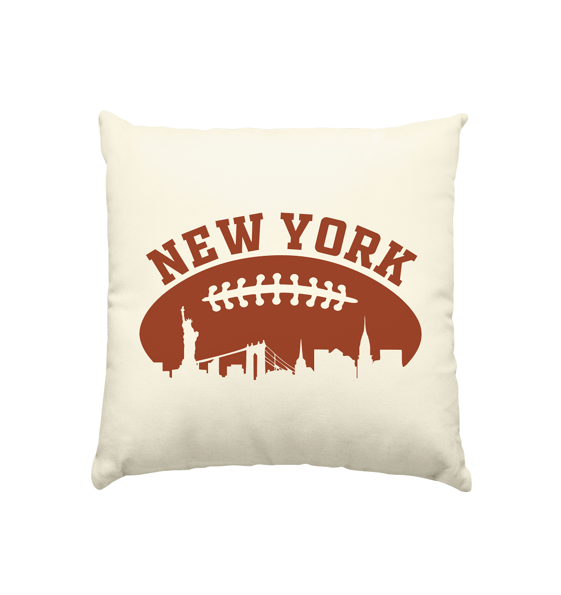 New York Football Silhoutte - Kissen natur 40x40cm - Amfoo Shop