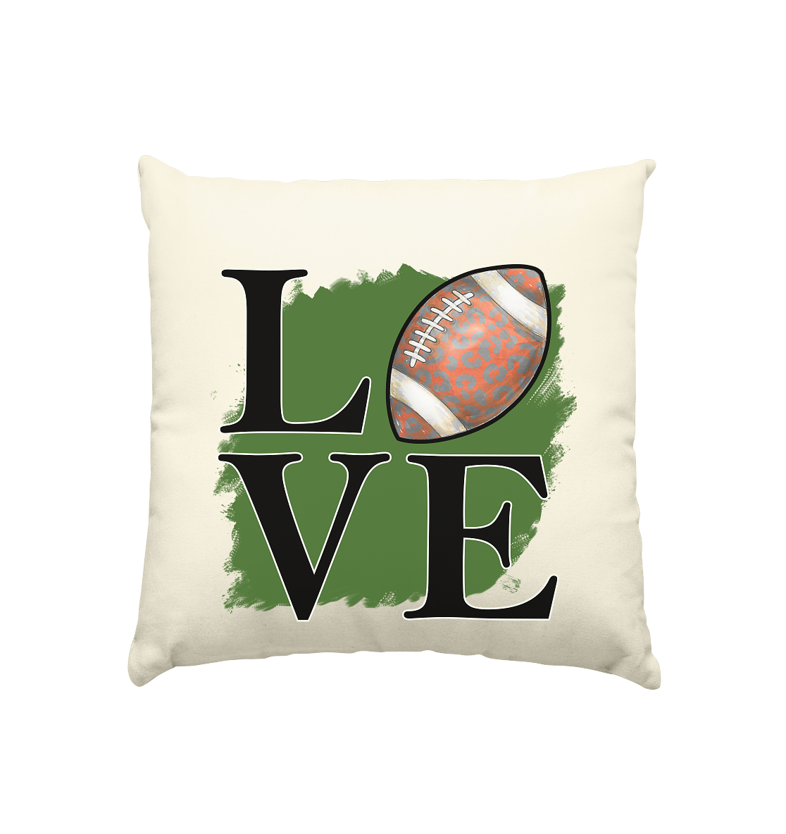 Football Love II - Kissen natur 40x40cm - Amfoo Shop