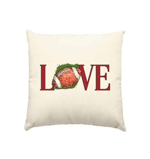 Football Love - Kissen natur 40x40cm - Amfoo Shop