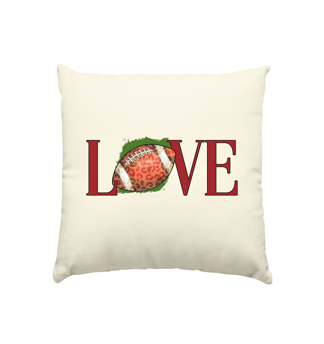 Football Love - Kissen natur 40x40cm - Amfoo Shop