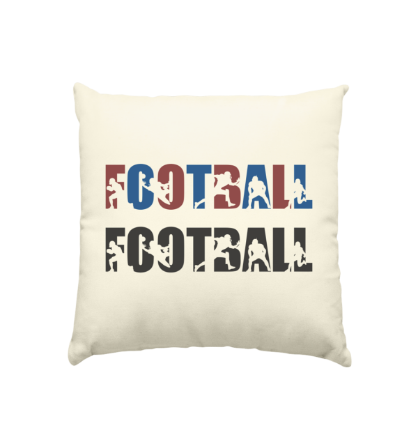 Football Silhouette - Kissen natur 40x40cm - Amfoo Shop