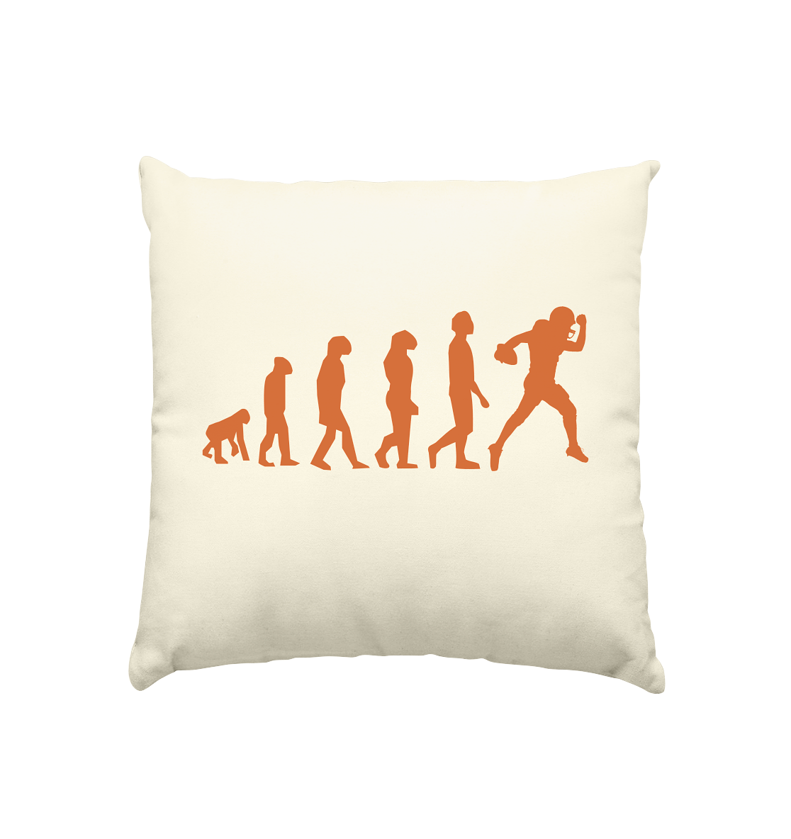 American Football Evolution - Kissen natur 40x40cm - Amfoo Shop