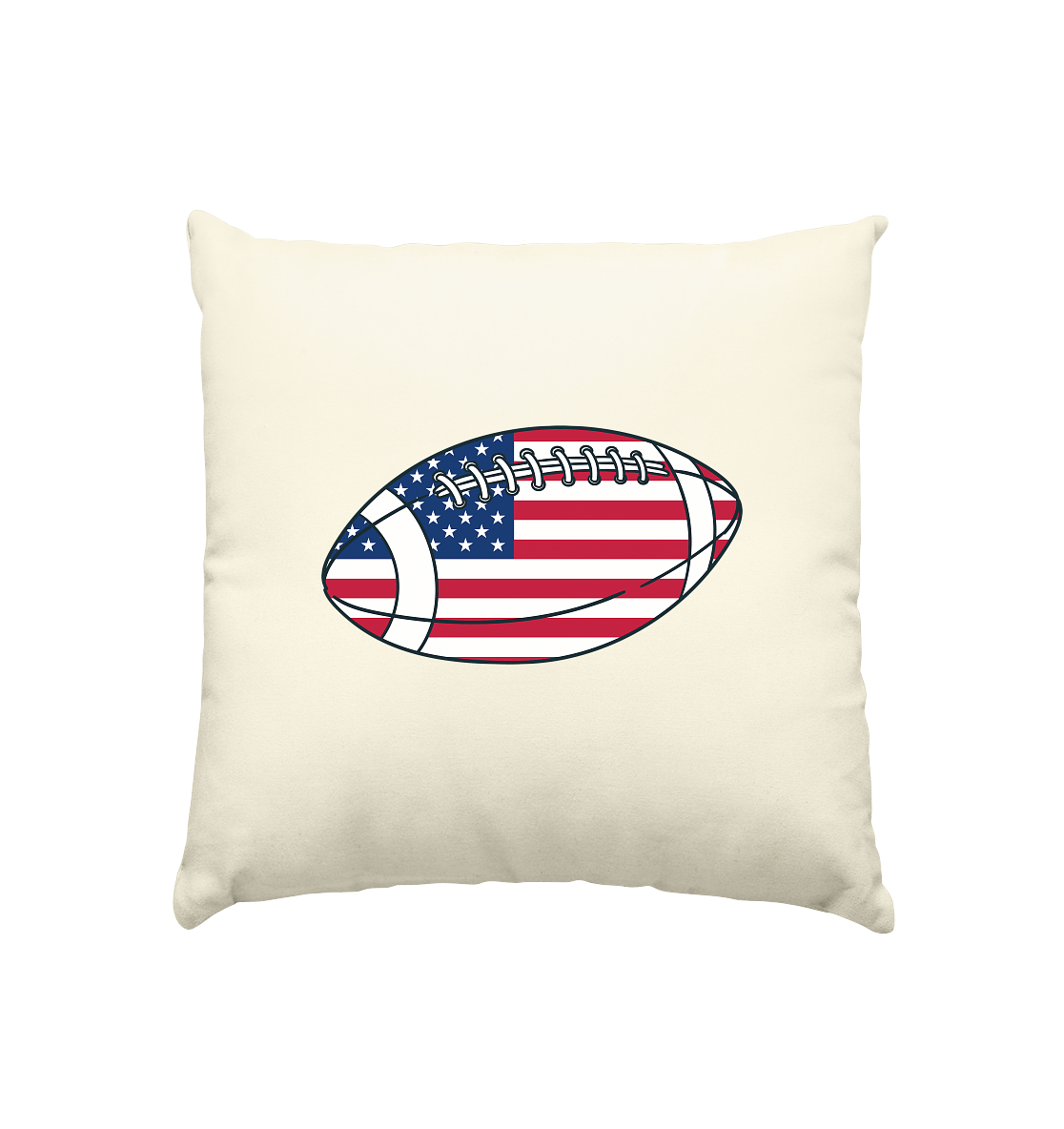 USA Football - Kissen natur 40x40cm - Amfoo Shop